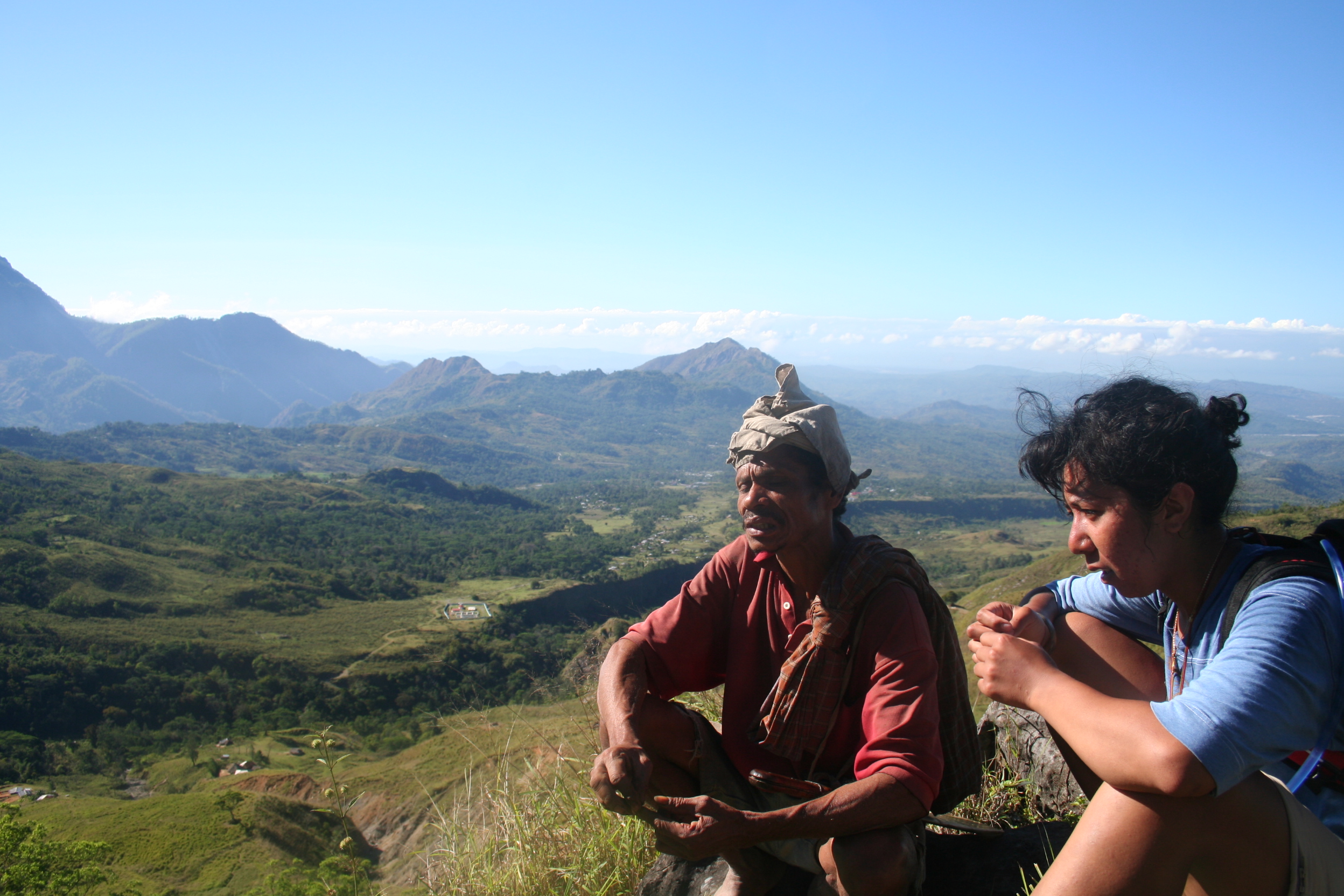 View across the Ainaro fan, with Cablaci in the background.